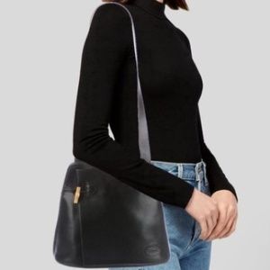 Longchamp Roseau leather black shoulder bag